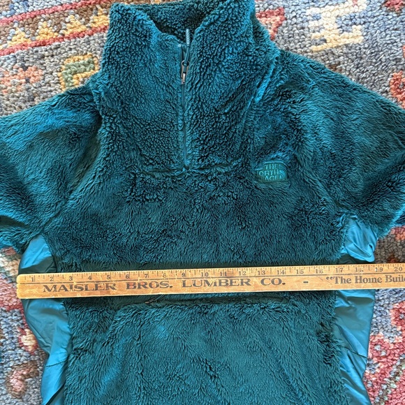 The North Face MEDIUM Deep Teal Ultra Silky Soft Fleece Half Zip Pullover - Picture 8 of 9
